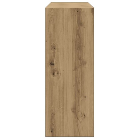 Wandtafel 78x30x80 cm bewerkt hout artisanaal eikenkleur 5