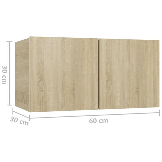 Tv-hangmeubel 60x30x30 cm sonoma eikenkleurig 8