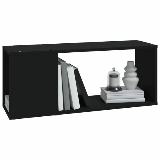 Tv-meubel 80x24x32 cm bewerkt hout zwart 4