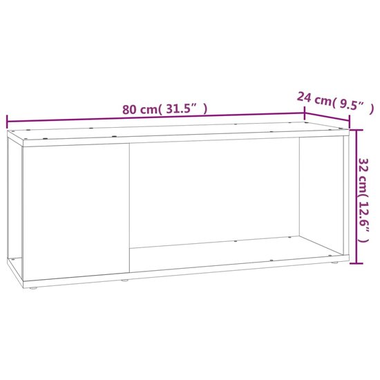 Tv-meubel 80x24x32 cm bewerkt hout sonoma eikenkleurig 7