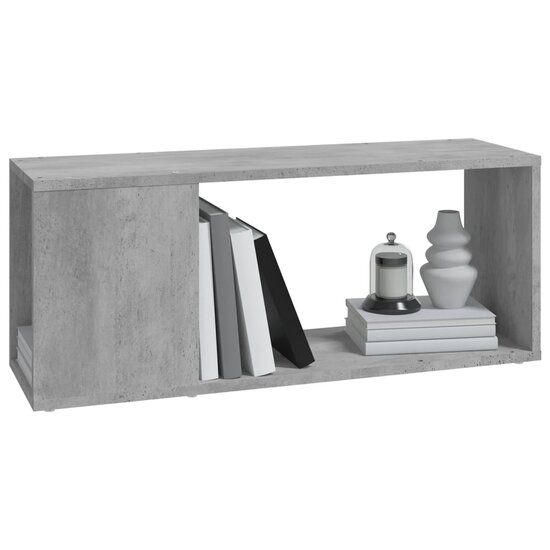 Tv-meubel 80x24x32 cm bewerkt hout betongrijs 4