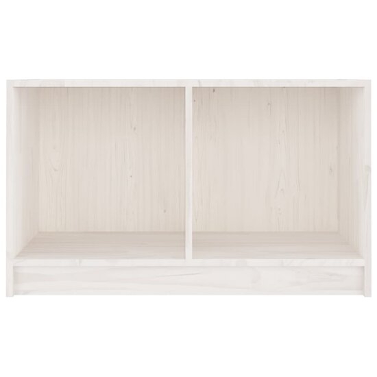 Tv-meubel 70x33x42 cm massief grenenhout wit 5