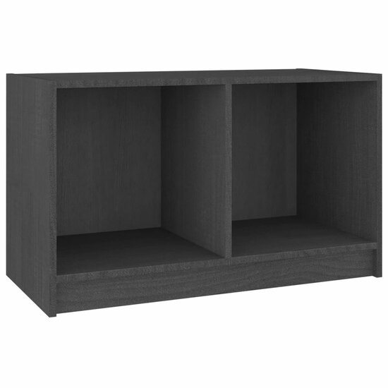 Tv-meubel 70x33x42 cm massief grenenhout grijs 2