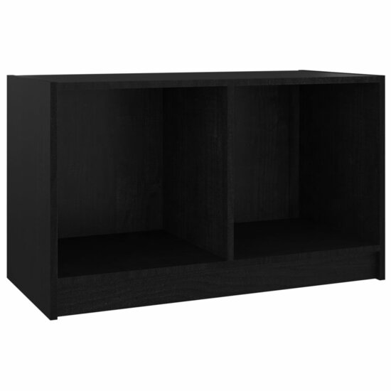 Tv-meubel 70x33x42 cm massief grenenhout zwart 2