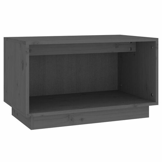 Tv-meubel 60x35x35 cm massief grenenhout grijs 2