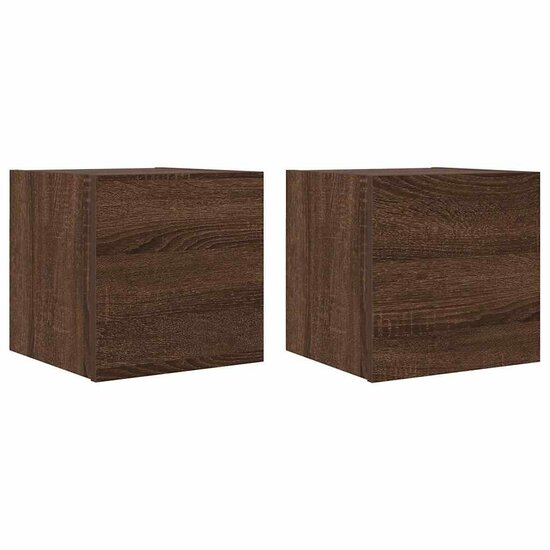 Tv-wandmeubelen 4 st 30,5x30x30 cm bruin eikenkleur 2