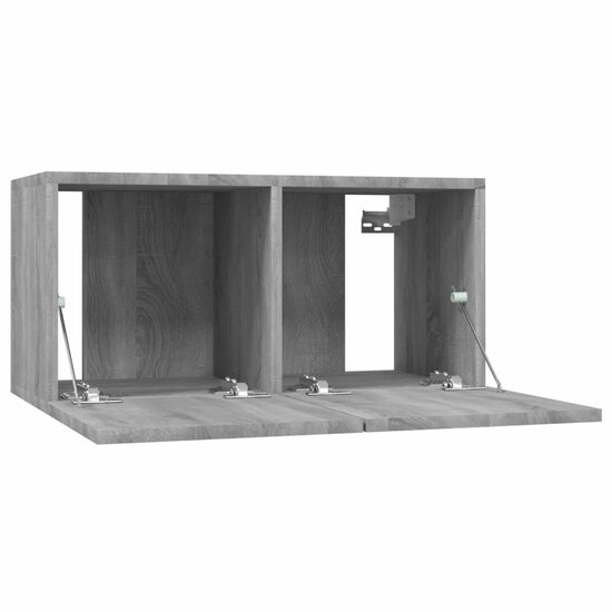 Tv-hangmeubel 60x30x30 cm bewerkt hout grijs sonoma eikenkleur 5