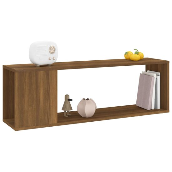 Tv-meubel 100x24x32 cm bewerkt hout bruin eikenkleur 4