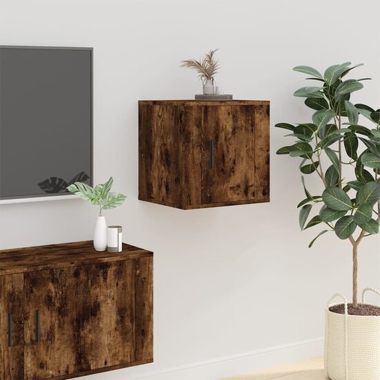 Tv-wandmeubel 40x34,5x40 cm gerookt eikenkleurig 1