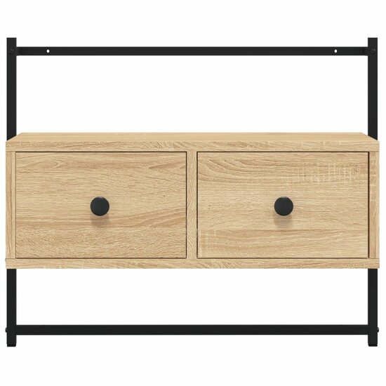 Tv-meubel wandgemonteerd 60,5x30x51 cm hout sonoma eikenkleurig 6