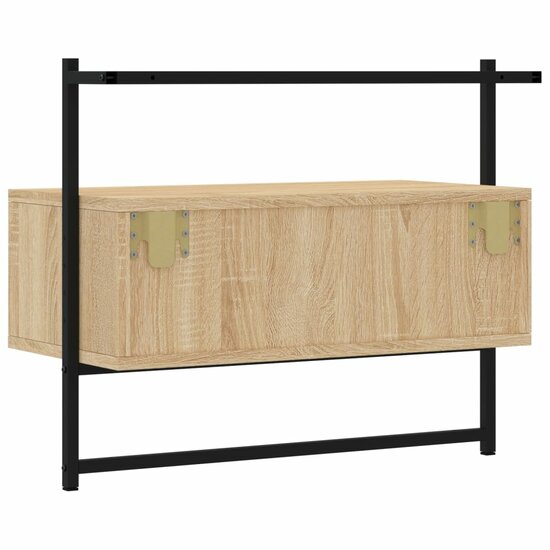 Tv-meubel wandgemonteerd 60,5x30x51 cm hout sonoma eikenkleurig 7