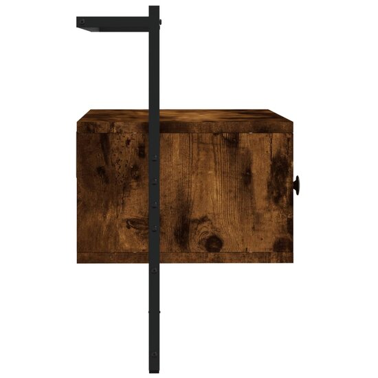 Tv-meubel wandgemonteerd 60,5x30x51 cm hout gerookt eikenkleur 4