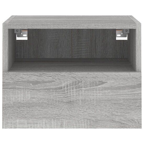 Tv-wandmeubel 40x30x30 cm bewerkt hout grijs sonoma 7