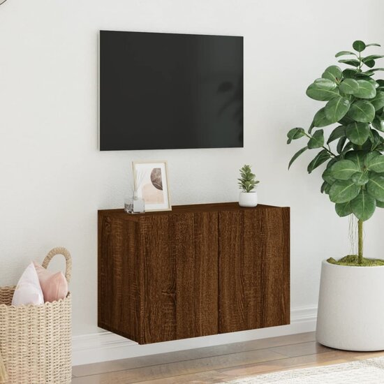 Tv-meubel wandgemonteerd 60x30x41 cm bruin eikenkleur 3