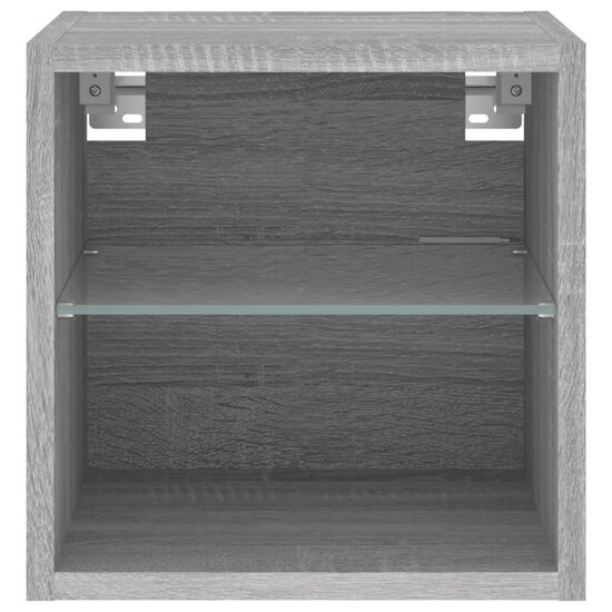 Tv-wandmeubel met LED-verlichting 30x28,5x30 cm grijs sonoma 8