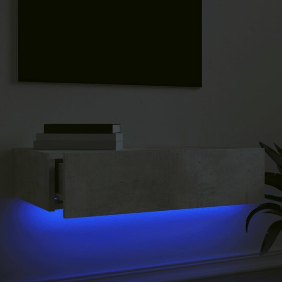 Tv-meubel met LED-verlichting 60x35x15,5 cm betongrijs 4