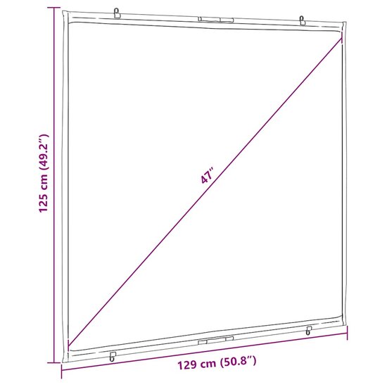 Projectiescherm wandhangend 67 inch 1:1 7