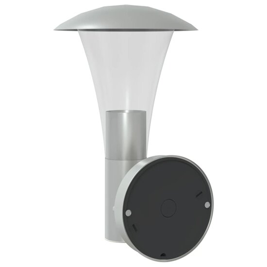 Buitenwandlamp met sensor roestvrij staal zilverkleurig 6