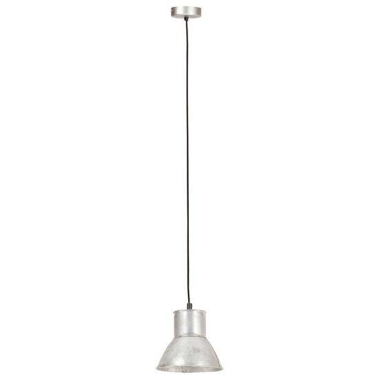 Hanglamp rond 25 W E27 17 cm zilverkleurig 3