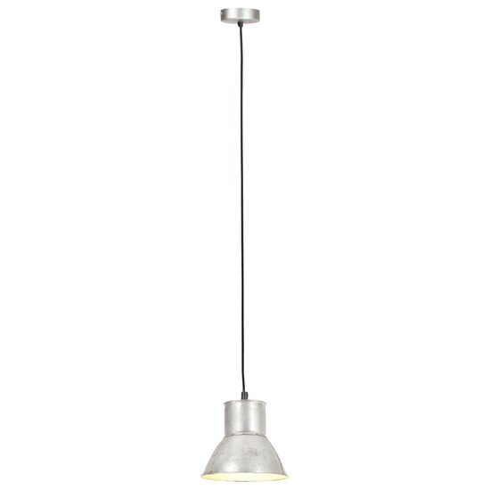 Hanglamp rond 25 W E27 17 cm zilverkleurig 4