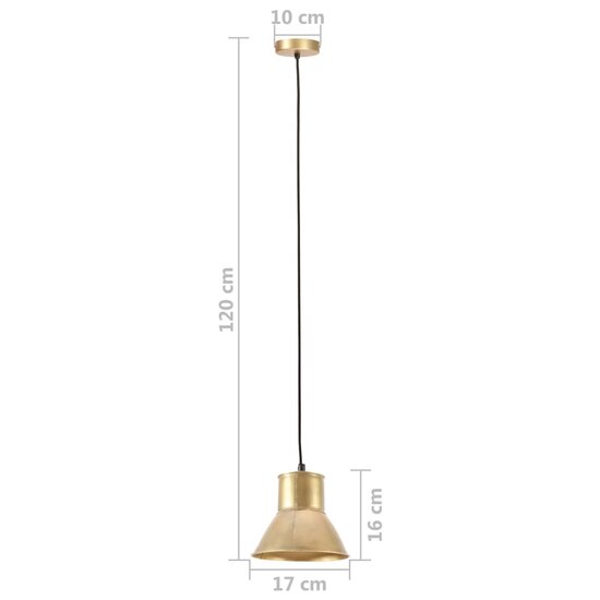 Hanglamp rond 25 W E27 17 cm messingkleurig 9