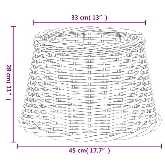 Lampenkap &Oslash;45x28 cm wicker bruin 6