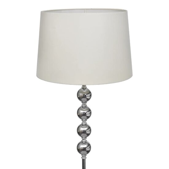 Vloerlamp met hoog standaard en 4 ballen wit 2