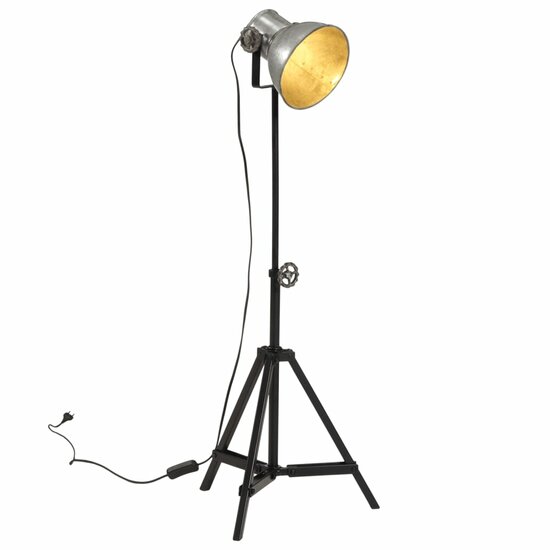 Vloerlamp 25 W E27 35x35x65/95 cm vintage zilverkleurig 1