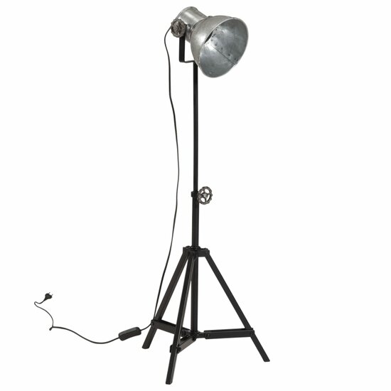 Vloerlamp 25 W E27 35x35x65/95 cm vintage zilverkleurig 2