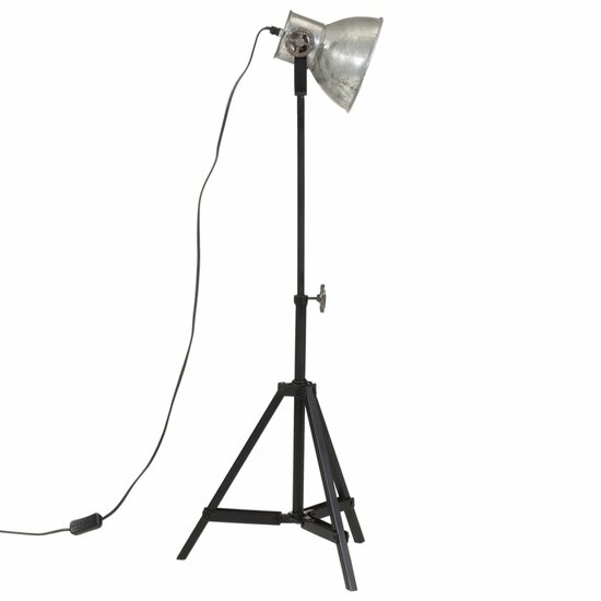 Vloerlamp 25 W E27 35x35x65/95 cm vintage zilverkleurig 4