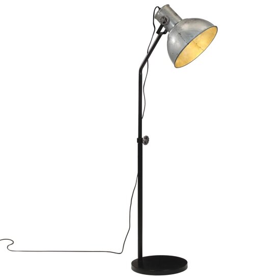 Vloerlamp 25 W E27 30x30x90-150 cm vintage zilverkleurig 1