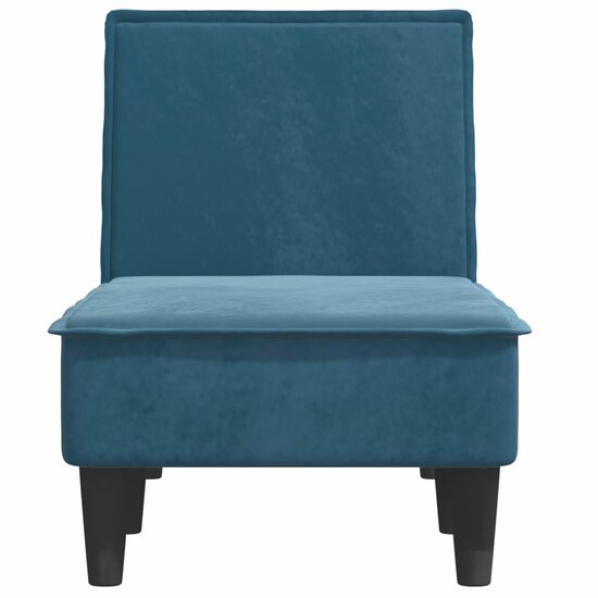 Chaise longue fluweel blauw 4