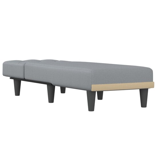 Chaise longue stof lichtgrijs 3