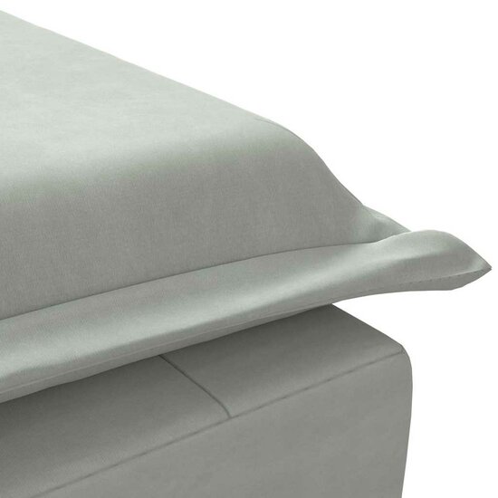 Massage chaise longue met bolster fluweel lichtgrijs 8