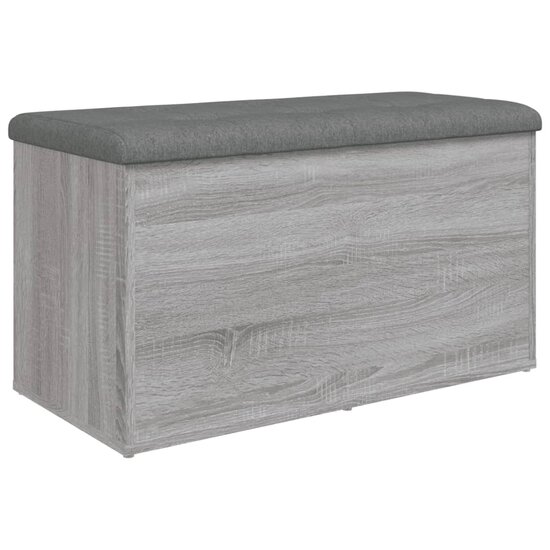 Opbergbankje 82x42x45 cm bewerkt hout grijs sonoma eikenkleurig 7