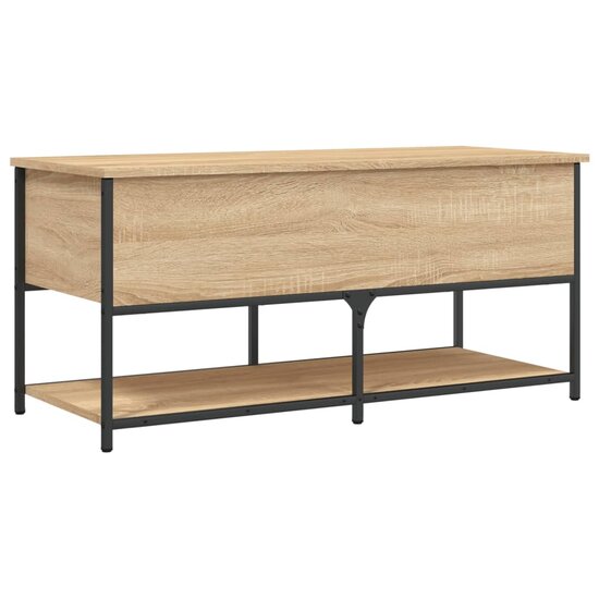 Opbergbankje 100x42,5x47 cm bewerkt hout sonoma eikenkleurig 2