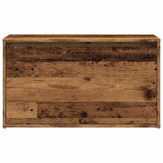 Halbankje 80x40x45 cm bewerkt hout oud houtkleurig 4