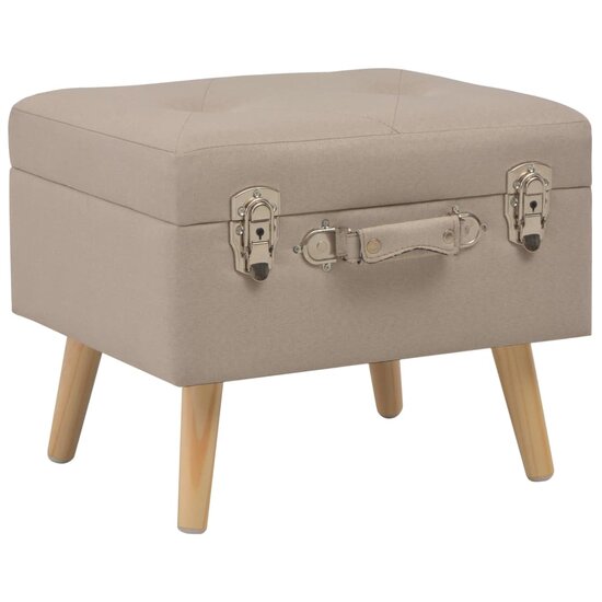 Opbergkruk 40 cm stof beige 1