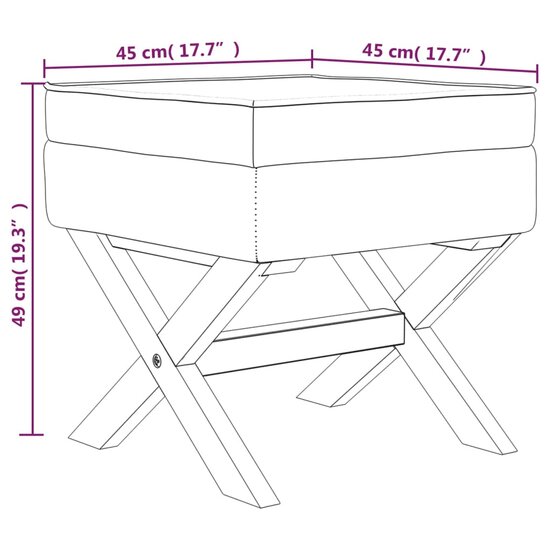 Opbergkruk 45x45x49 cm stof donkergrijs 7