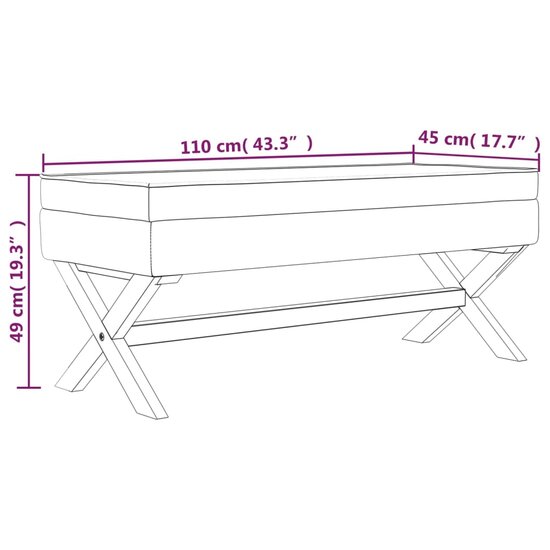 Opbergkruk 110x45x49 cm fluweel donkergrijs 7