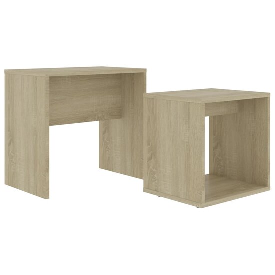 Salontafelset 48x30x45 cm bewerkt hout sonoma eikenkleurig 2