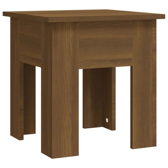 Salontafel 40x40x42 cm spaanplaat bruin eikenkleur 2