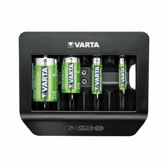 Batterijlader Varta LCD Universal Charger+ Soort C Soort D 1600 mAh 100-240 V 3