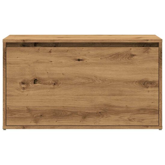 Halbankje 80x40x45 cm bewerkt hout artisanaal eikenkleur 4