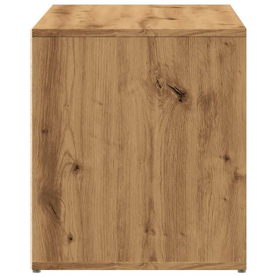 Halbankje 80x40x45 cm bewerkt hout artisanaal eikenkleur 5