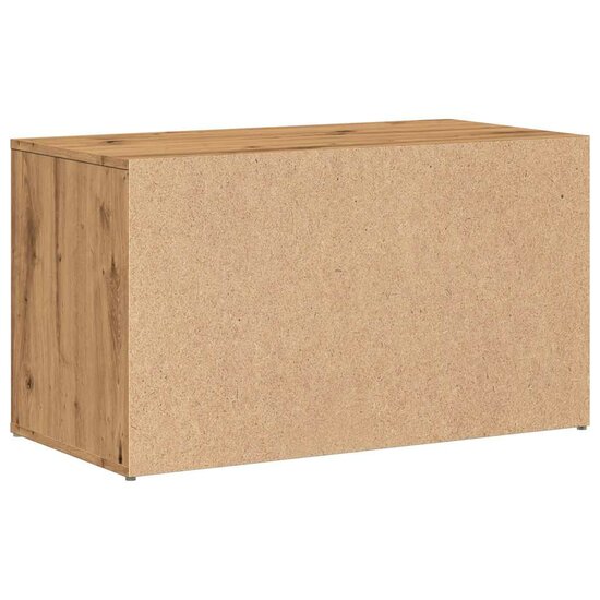 Halbankje 80x40x45 cm bewerkt hout artisanaal eikenkleur 6