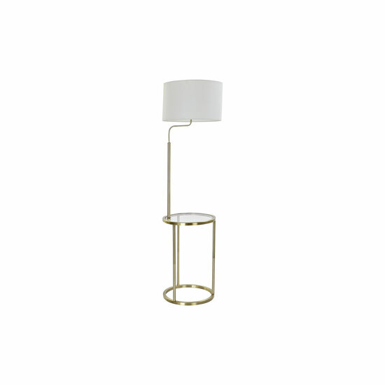 Vloerlamp DKD Home Decor 43,5 x 40 x 154 cm Gouden Metaal Wit 220 V 50 W 1