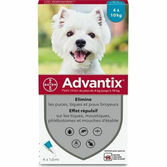 Middel tegen parasieten Advantix Hond 4-10 kg 4 Stuks 1