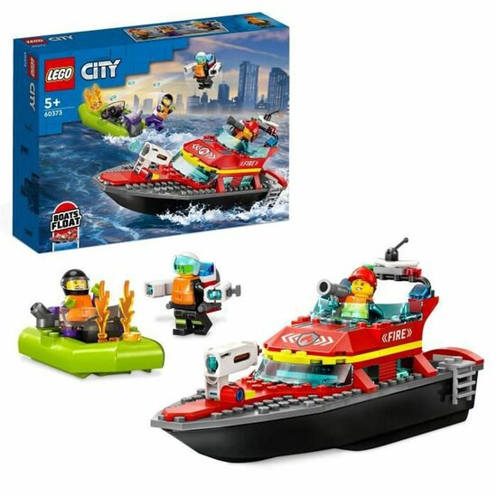 Bouwspel Lego City 60373 The firefighters&amp;apos; rescue boat Multicolour 144 Onderdelen 1