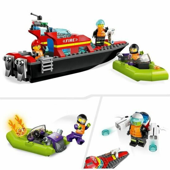 Bouwspel Lego City 60373 The firefighters&amp;apos; rescue boat Multicolour 144 Onderdelen 4